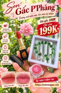 SET SON GẤC VÀ VÒNG ĐEO TAY MÀU XANH