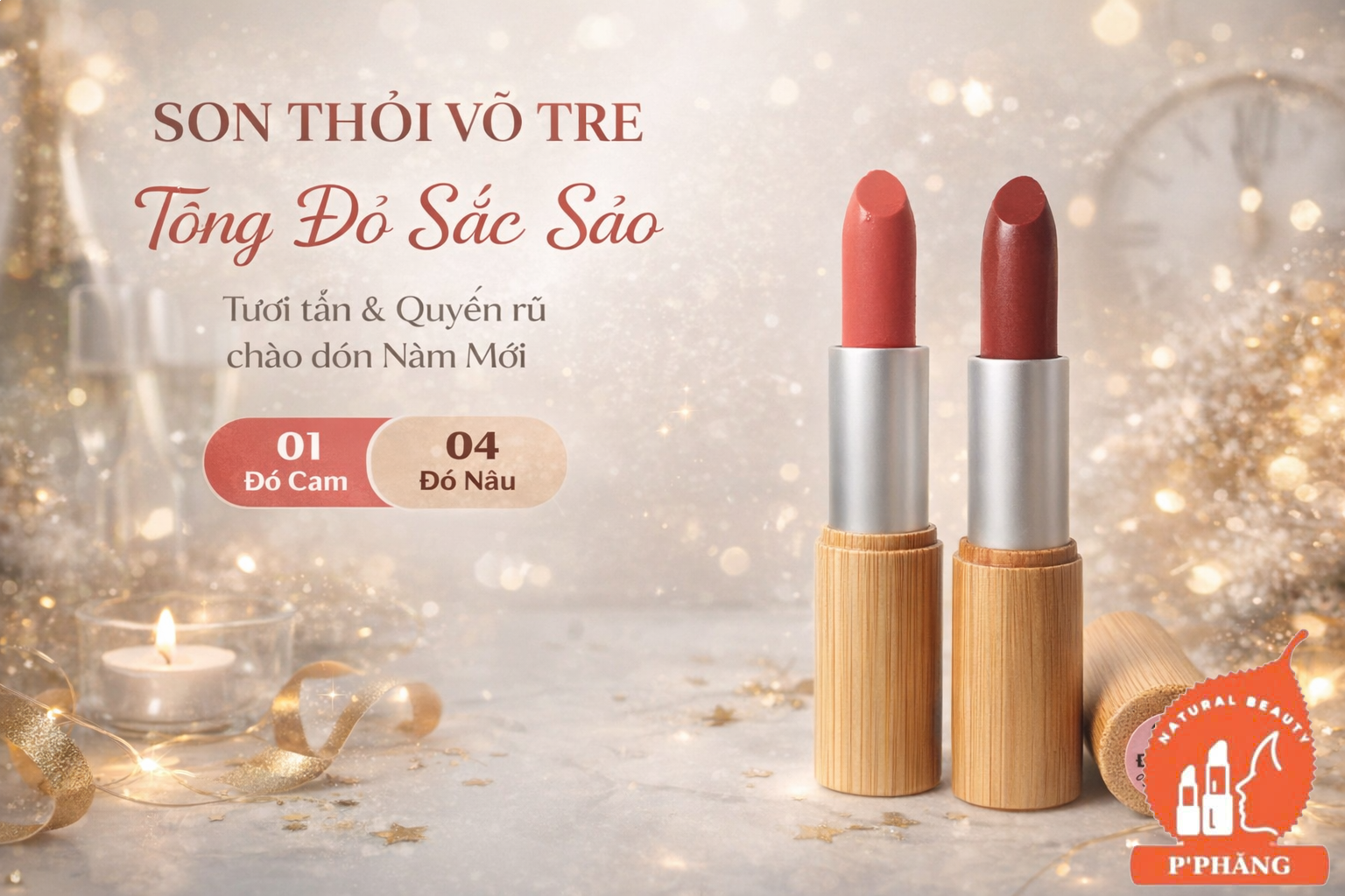 ĐỎ CAM VÀ ĐỎ NÂU – MÔI XINH RẠNG RỠ MỖI NGÀY (MỘT CẶP SON - BỐN PHONG CÁCH")