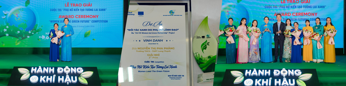 Giải nhì về PN Khởi Nghiệp Xanh - Chống biến đổi khí hậu